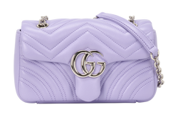 Small GG Marmont, Leather, Lilac, 498879, DB/B, 3*
